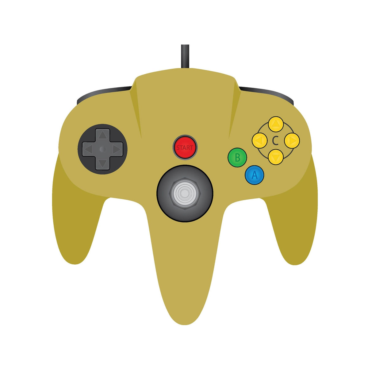TEKNOGAME N64 Classic Controller - Gold - Nintendo 64