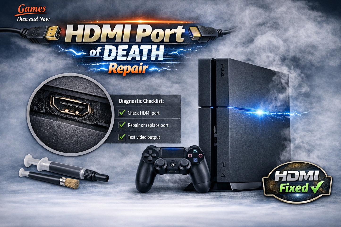 PlayStation 4 – HDMI Port Replacement (Mail‑In Repair)