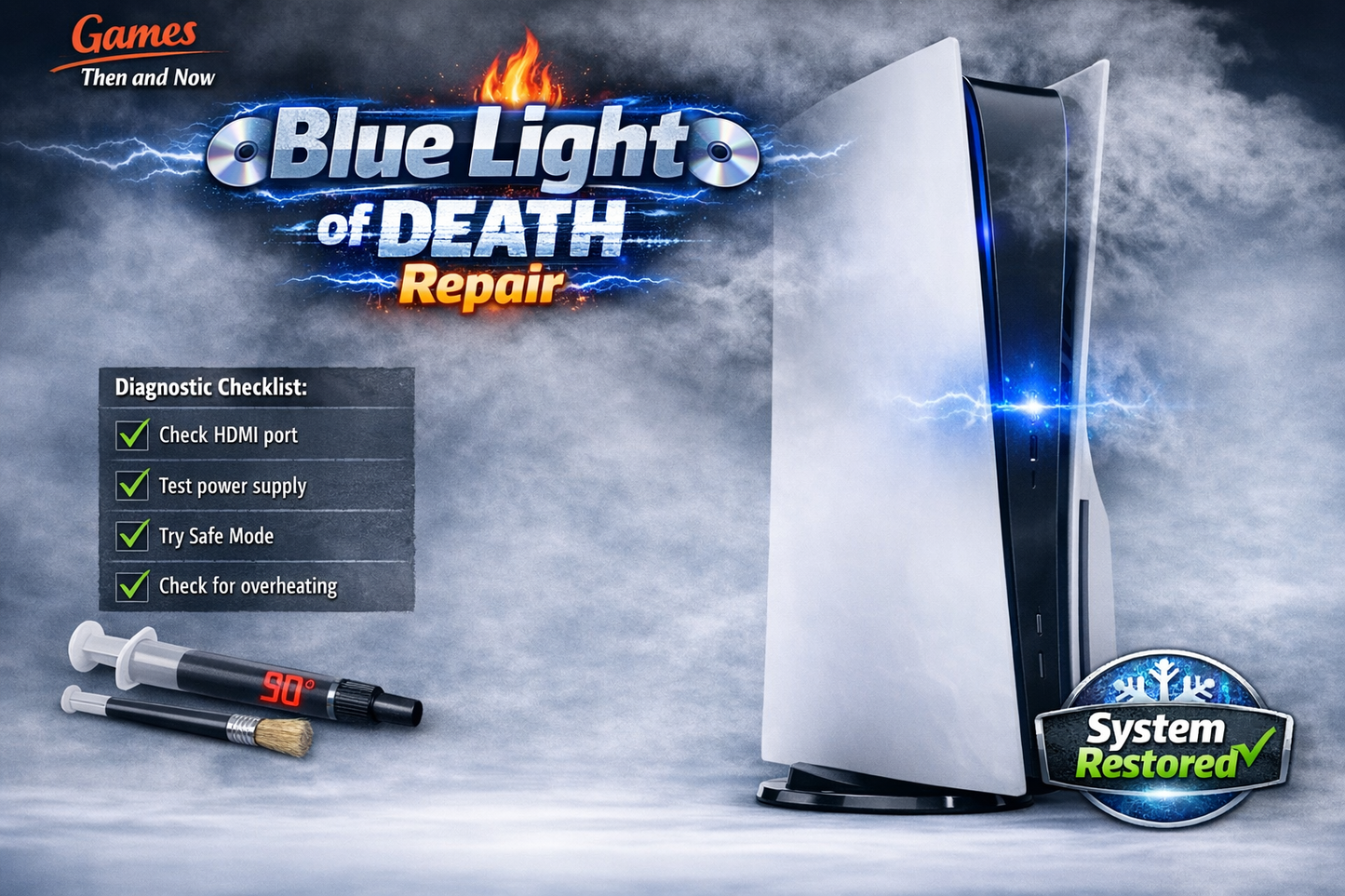 🔵 PlayStation 5 – Blue Light of Death (BLoD) Repair (Mail‑In Repair)