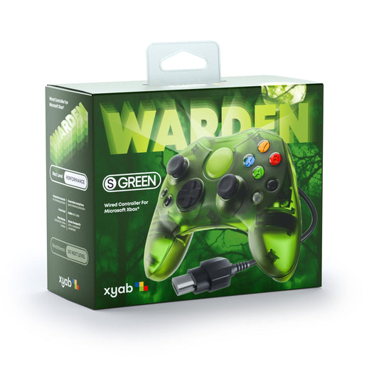 WARDEN Wired Controller - Clear Green - Xbox – New