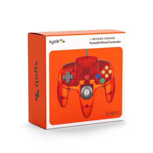 PROTO64 Wired Controller - Inferno Orange - Nintendo 64 – New