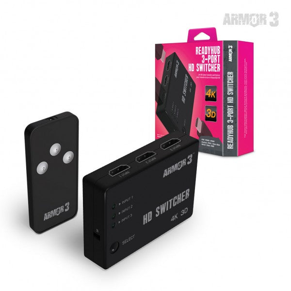 "ReadyHub" 3-Port HD Switcher for HD Game Consoles and Devices - Armor3 - Playstation 4