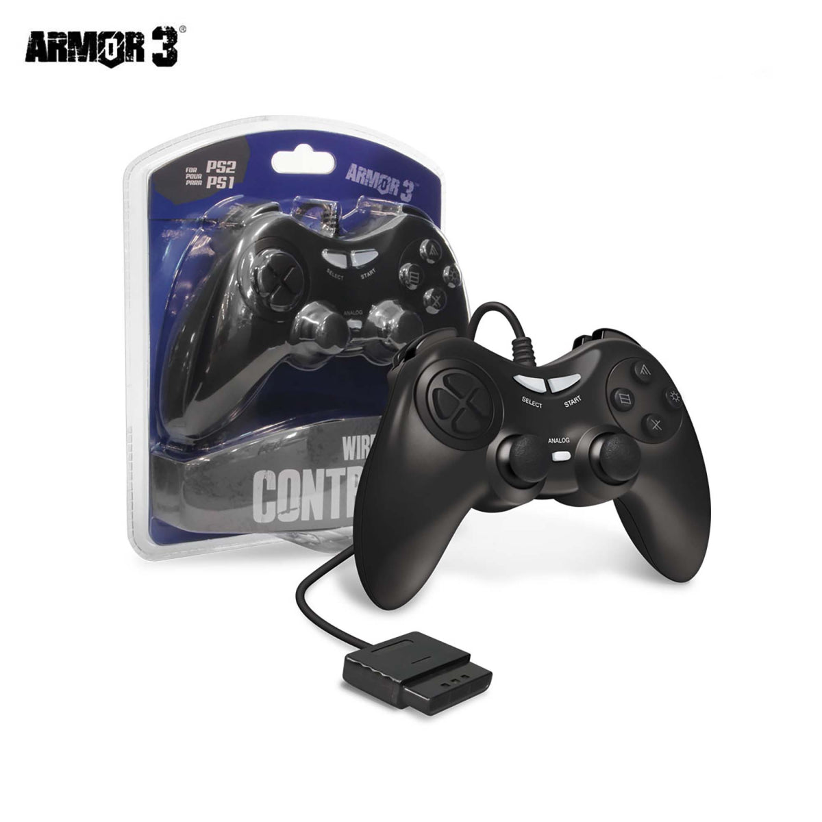 Armor3 Wired Game Controller (Black) - Playstation 2