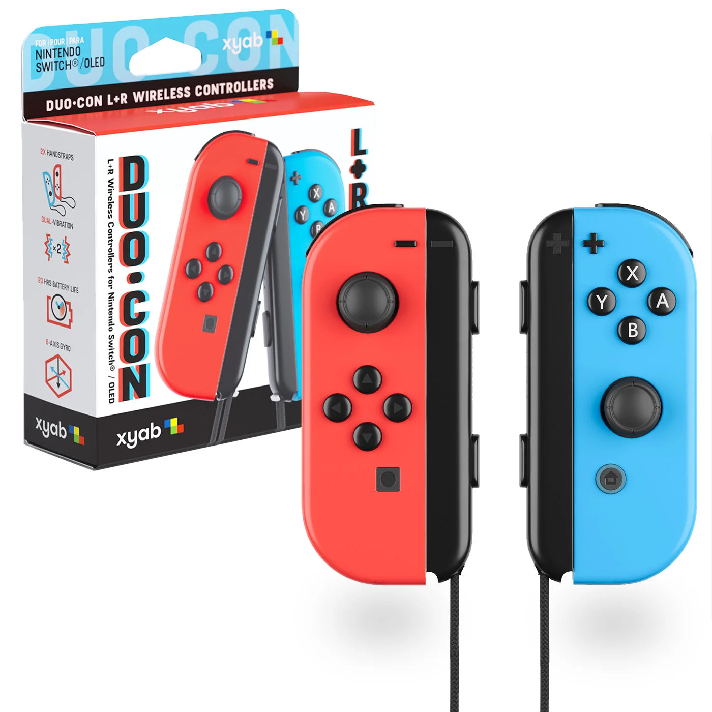 DUO CON Wireless Controllers - Red, Blue