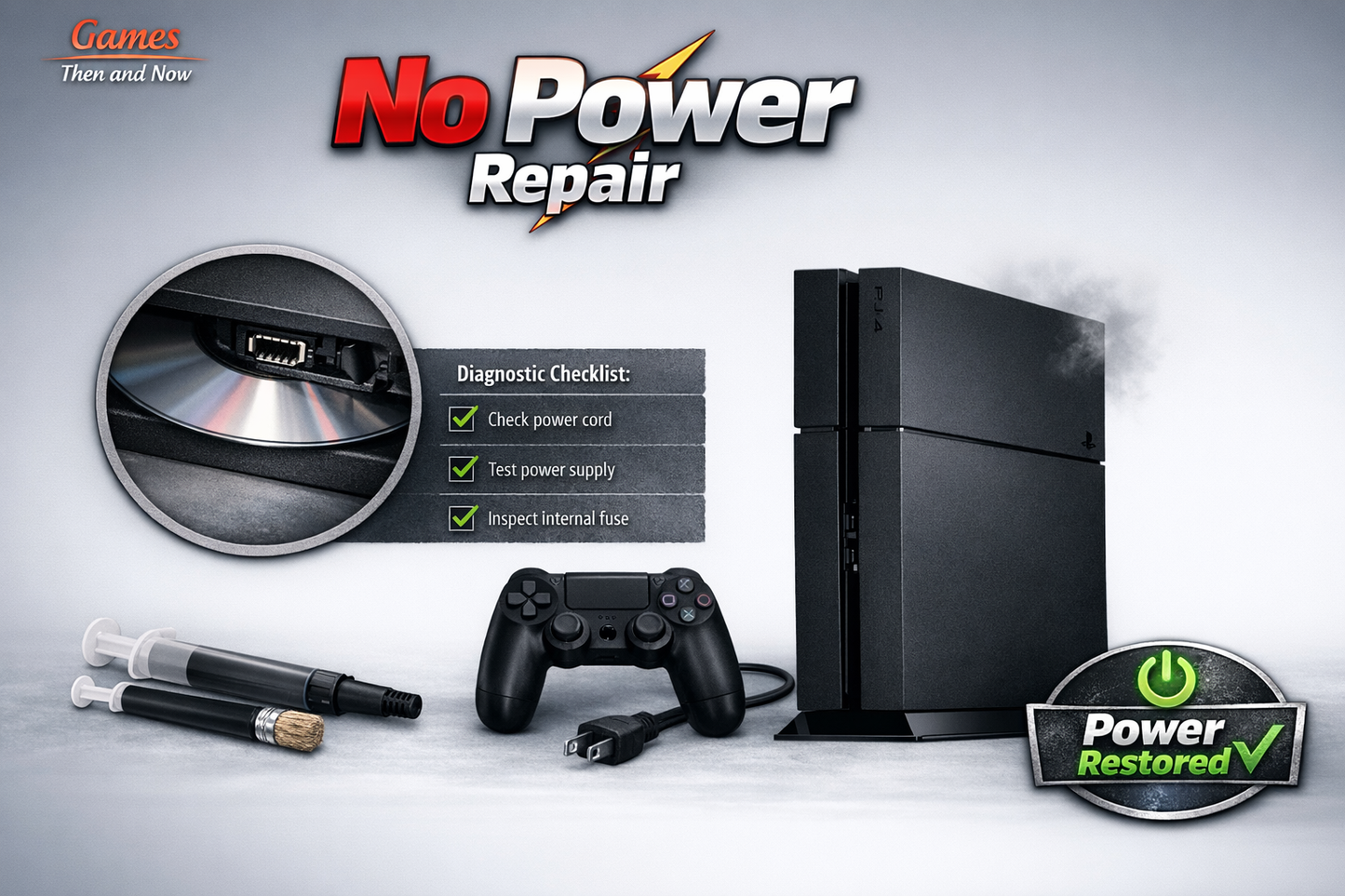 PlayStation 4 – No Power Repair (Mail‑In Repair)